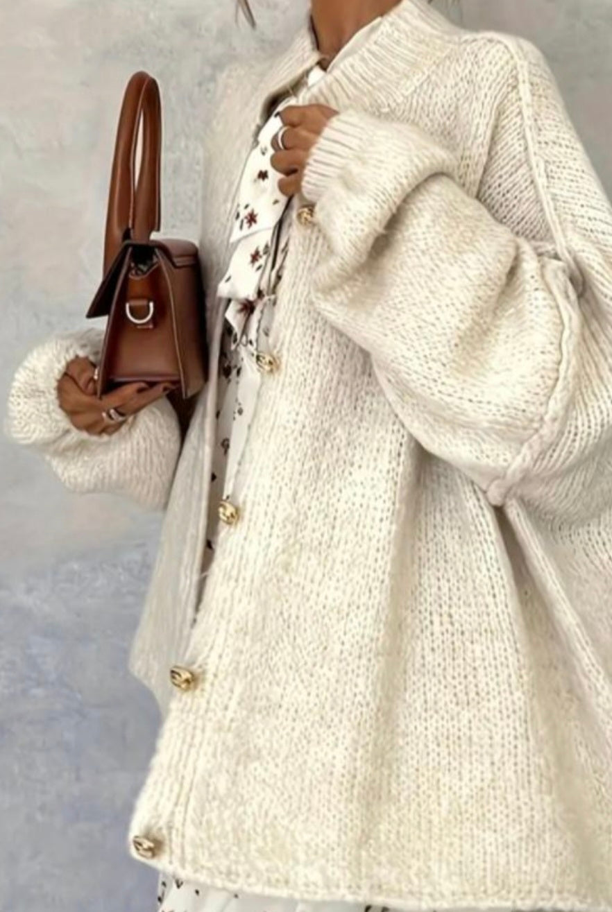 Cream Luxe Cardigan
