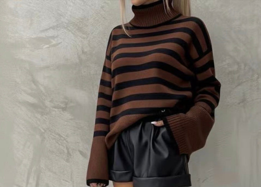 Mocha Edge Turtleneck